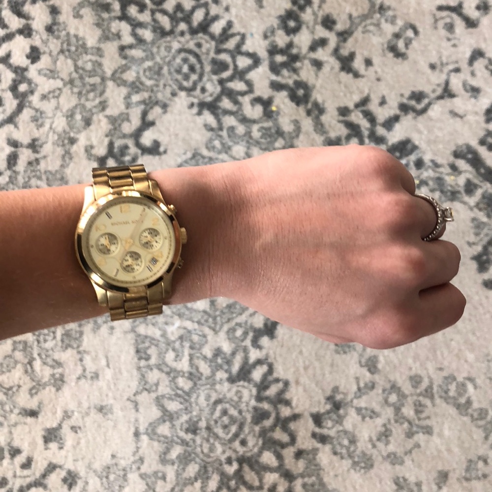 Gold women's Michael Kors watch